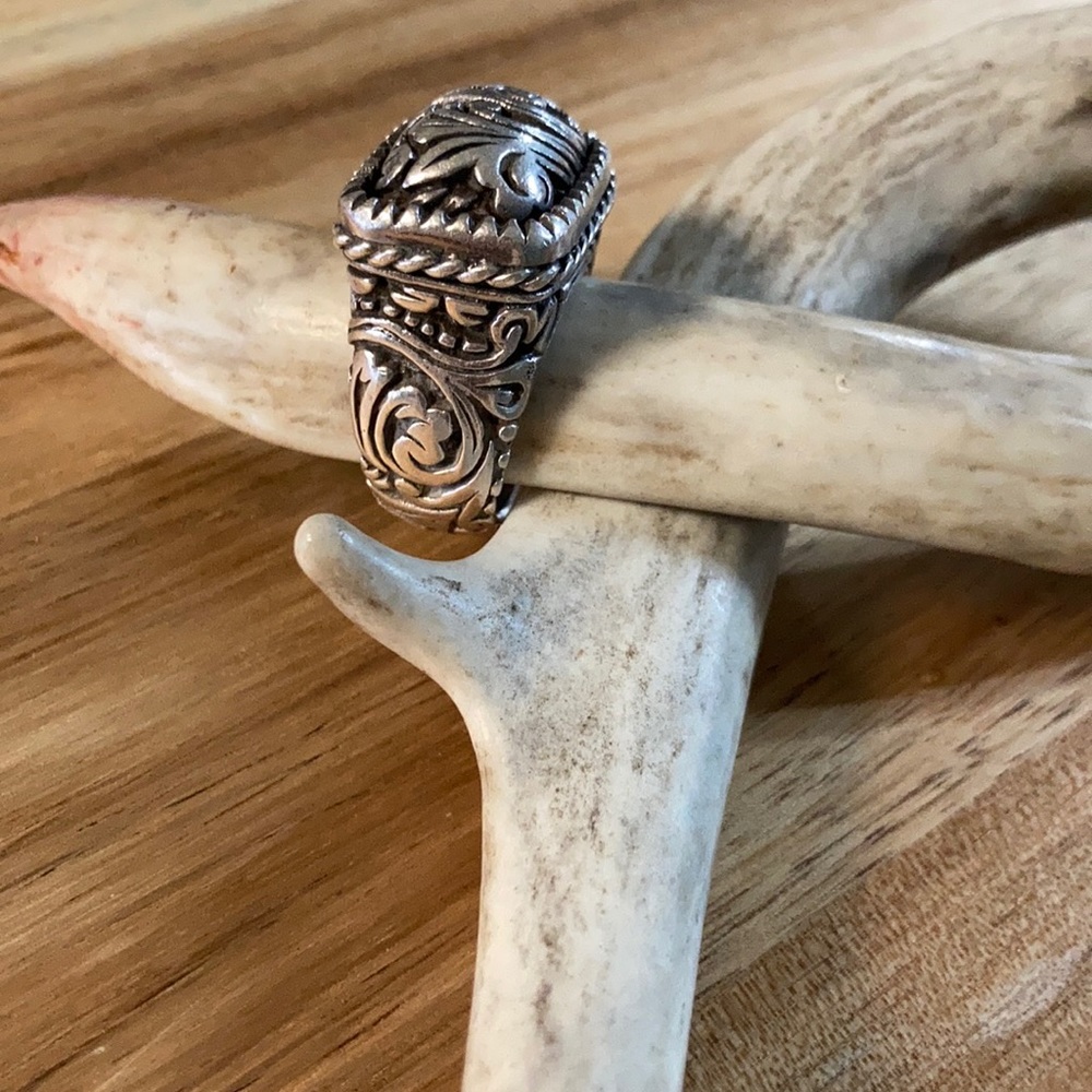 Vintage Southwestern Silver Scroll Dome Ring- 8.5